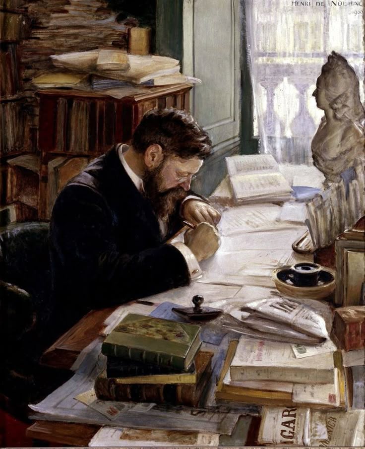 Painting by Henri de Nolhac, 1909